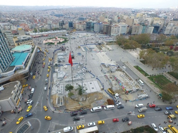 Foto - Taksim meydanı düzenlemesinde sona yaklaşılıyor