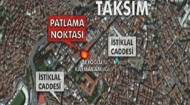 Taksim'deki saldırıdan ilk kareler