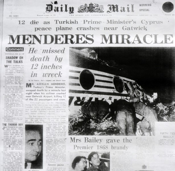 Foto - Tam 63 yıl önce bugün! Adnan Menderes'in kurtulduğu uçak kazası