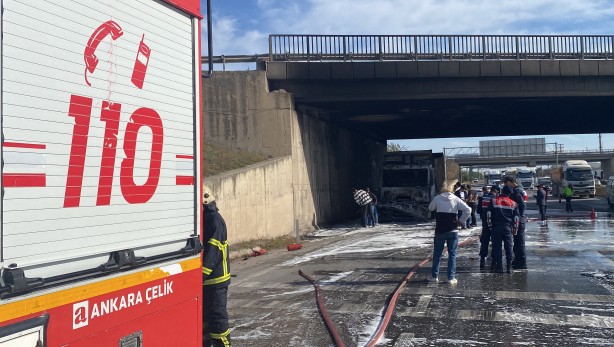 Foto - Tamire giden kamyon D-100’de alev aldı