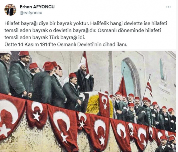 Foto - Tarihçi Erhan Afyoncu'dan hilafet bayrağıyla ilgili tartışma çıkaracak açıklama: Öyle bir bayrak yok