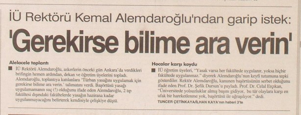 Foto - Tarihte bugün 14 Mart 1998... Başörtüsü yasağı için bilim askıya alındı