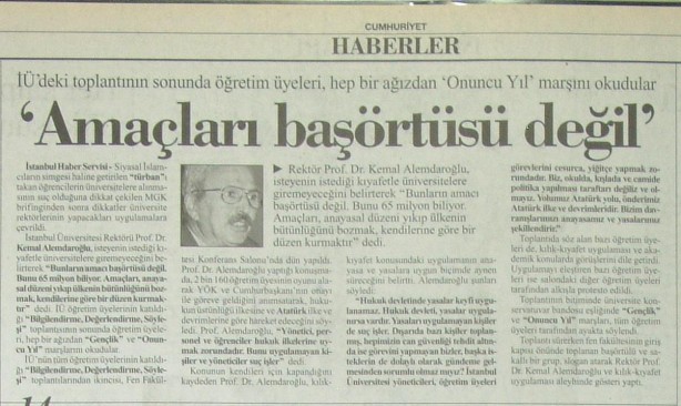 Foto - Tarihte bugün 14 Mart 1998... Başörtüsü yasağı için bilim askıya alındı