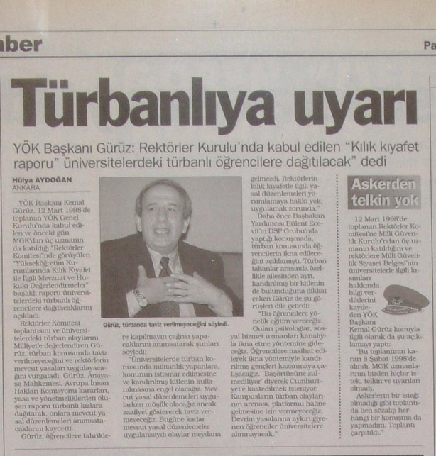 Foto - Tarihte bugün 14 Mart 1998... Başörtüsü yasağı için bilim askıya alındı