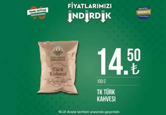 Foto - Tarım Kredi Marketleri'nde dev indirim! 31 Aralık'a kadar sürecek: Ayçiçek yağı, peynir, tuvalet kağıdı...