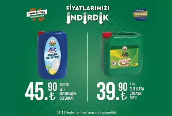 Foto - Tarım Kredi Marketleri'nde dev indirim! 31 Aralık'a kadar sürecek: Ayçiçek yağı, peynir, tuvalet kağıdı...