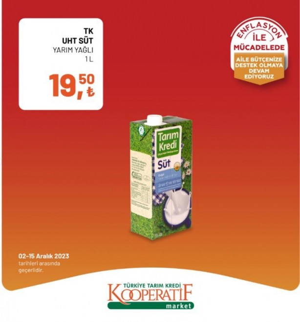 Foto - Tarım Kredi Kooperatif marketlerde indirim! Süt ve yoğurtlar için resmen sıraya girildi