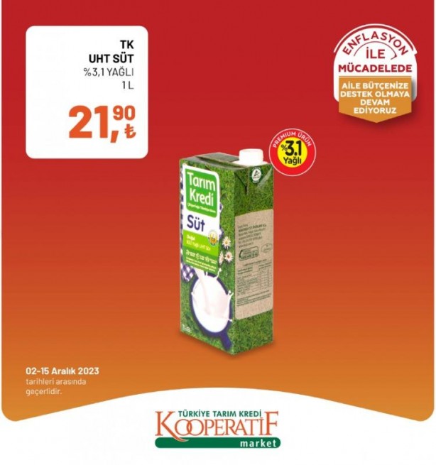 Foto - Tarım Kredi Kooperatif marketlerde indirim! Süt ve yoğurtlar için resmen sıraya girildi