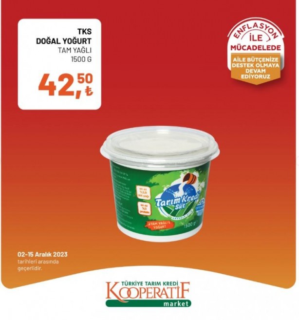 Foto - Tarım Kredi Kooperatif marketlerde indirim! Süt ve yoğurtlar için resmen sıraya girildi