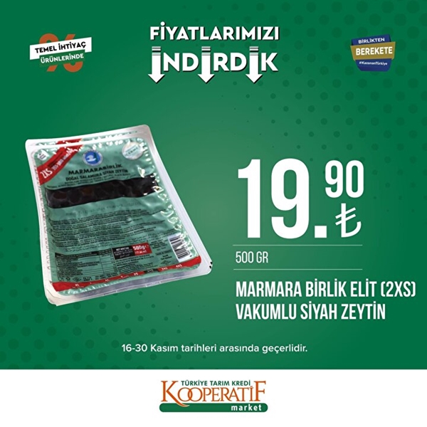 Foto - Tarım Kredi Kooperatif Marketlerde indirim uygulanacak ürünler belli oldu