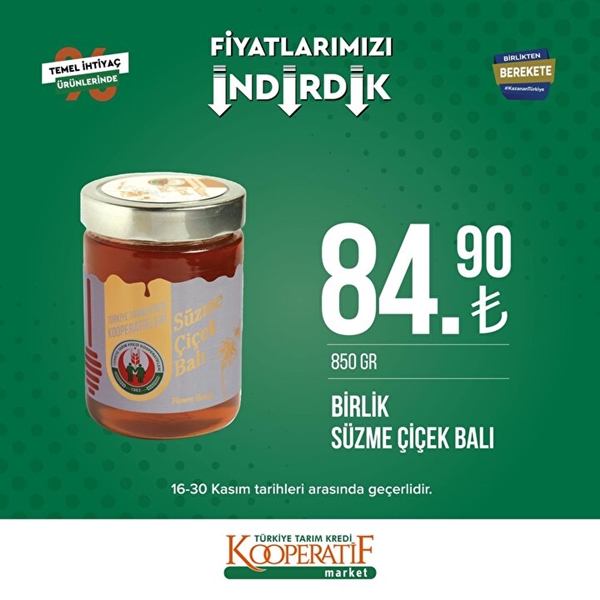 Foto - Tarım Kredi Kooperatif Marketlerde indirim uygulanacak ürünler belli oldu