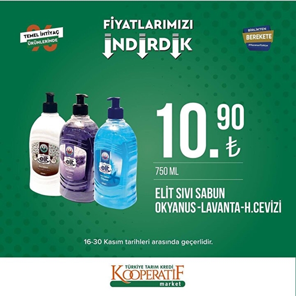 Foto - Tarım Kredi Kooperatif Marketlerde indirim uygulanacak ürünler belli oldu