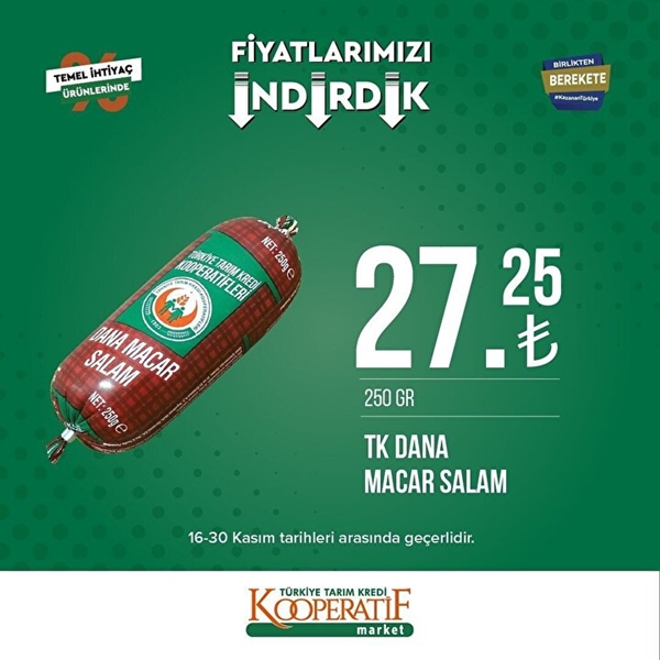 Foto - Tarım Kredi Kooperatif Marketlerde indirim uygulanacak ürünler belli oldu