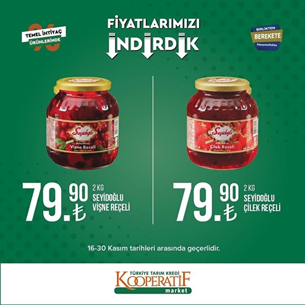 Foto - Tarım Kredi Kooperatif Marketlerde indirim uygulanacak ürünler belli oldu