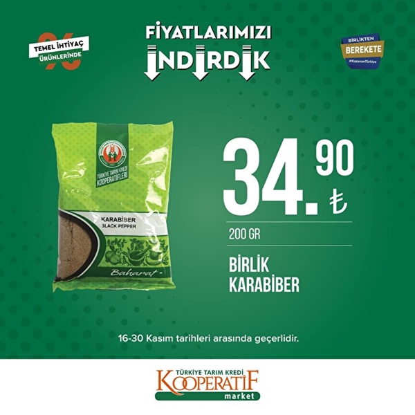 Foto - Tarım Kredi Kooperatif Marketlerde indirim uygulanacak ürünler belli oldu