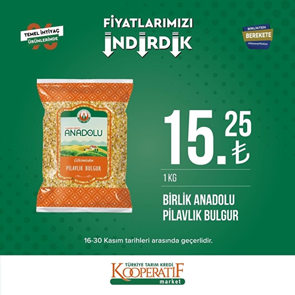 Foto - Tarım Kredi Kooperatif Marketlerde indirim uygulanacak ürünler belli oldu