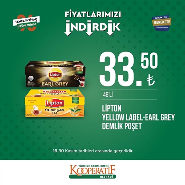 Foto - Tarım Kredi Kooperatif Marketlerde indirim uygulanacak ürünler belli oldu