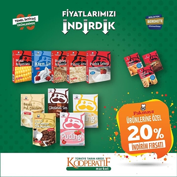 Foto - Tarım Kredi Kooperatif Marketlerde indirim uygulanacak ürünler belli oldu