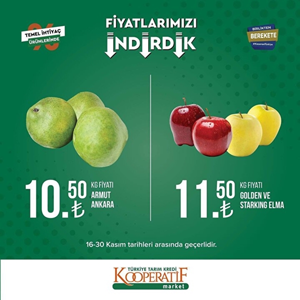 Foto - Tarım Kredi Kooperatif Marketlerde indirim uygulanacak ürünler belli oldu