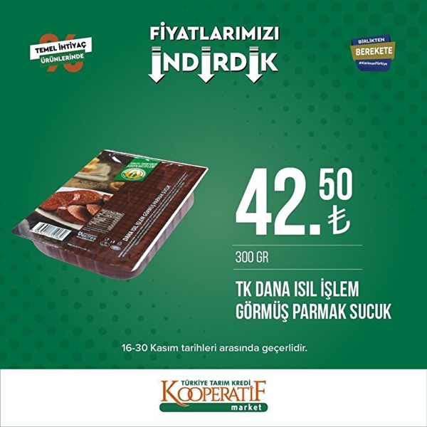 Foto - Tarım Kredi Kooperatif Marketlerde indirim uygulanacak ürünler belli oldu