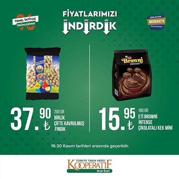 Foto - Tarım Kredi Kooperatif Marketlerde indirim uygulanacak ürünler belli oldu
