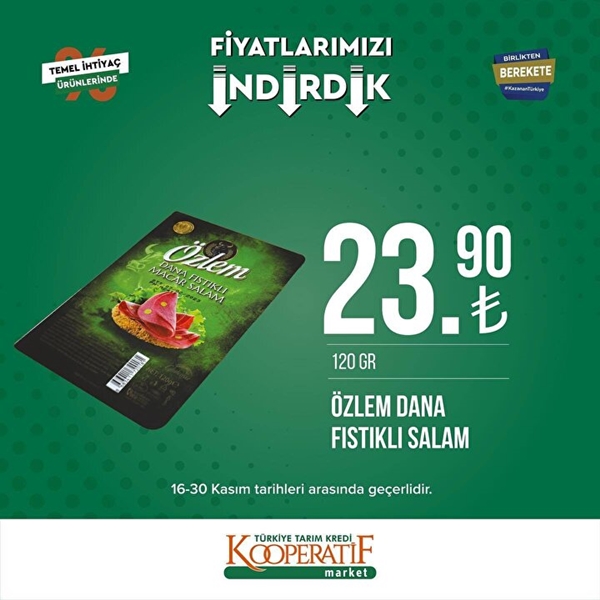 Foto - Tarım Kredi Kooperatif Marketlerde indirim uygulanacak ürünler belli oldu