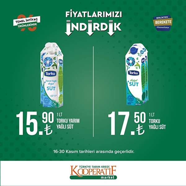 Foto - Tarım Kredi Kooperatif Marketlerde indirim uygulanacak ürünler belli oldu