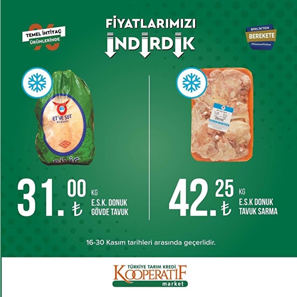 Foto - Tarım Kredi Kooperatif Marketlerde indirim uygulanacak ürünler belli oldu