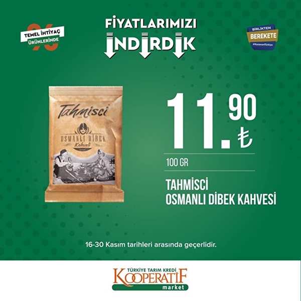 Foto - Tarım Kredi Kooperatif Marketlerde indirim uygulanacak ürünler belli oldu