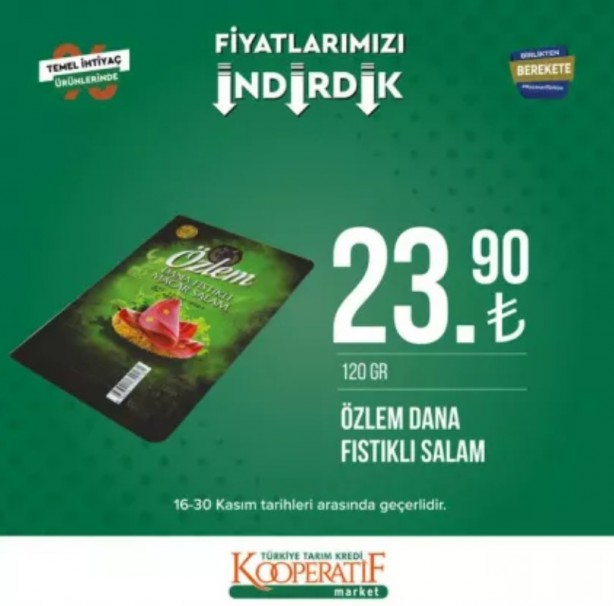 Foto - Tarım Kredi Kooperatif Market’te yeni indirimler belli oldu