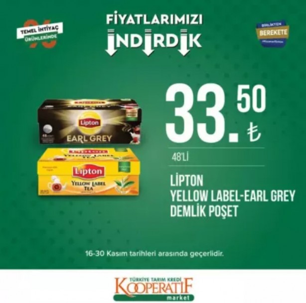 Foto - Tarım Kredi Kooperatif Market’te yeni indirimler belli oldu