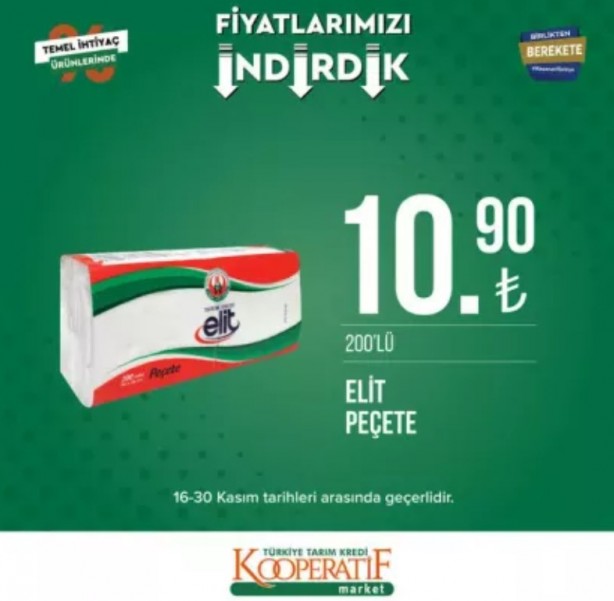 Foto - Tarım Kredi Kooperatif Market’te yeni indirimler belli oldu