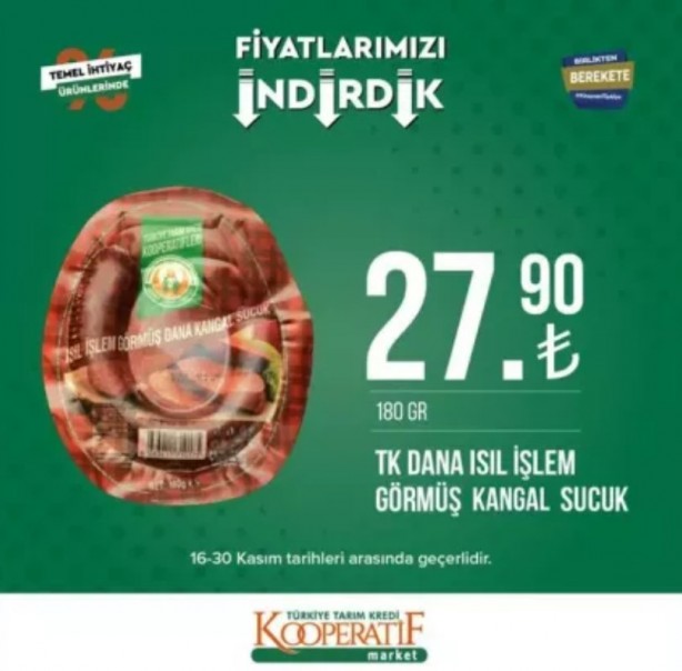 Foto - Tarım Kredi Kooperatif Market’te yeni indirimler belli oldu