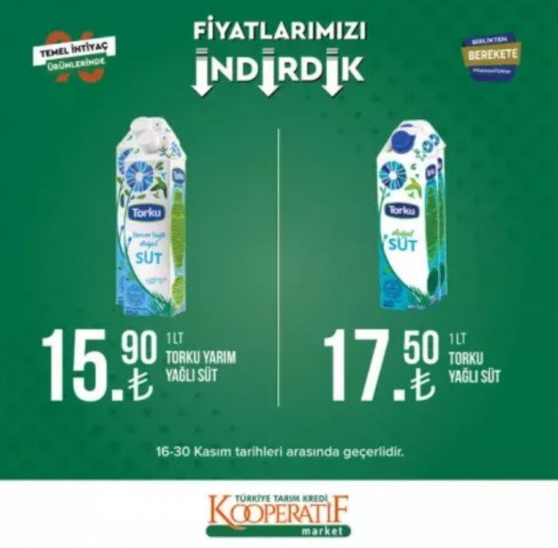 Foto - Tarım Kredi Kooperatif Market’te yeni indirimler belli oldu