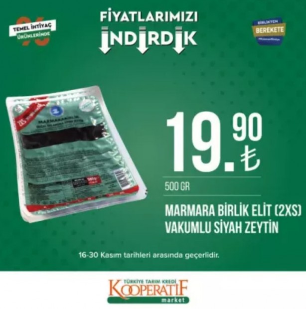 Foto - Tarım Kredi Kooperatif Market’te yeni indirimler belli oldu
