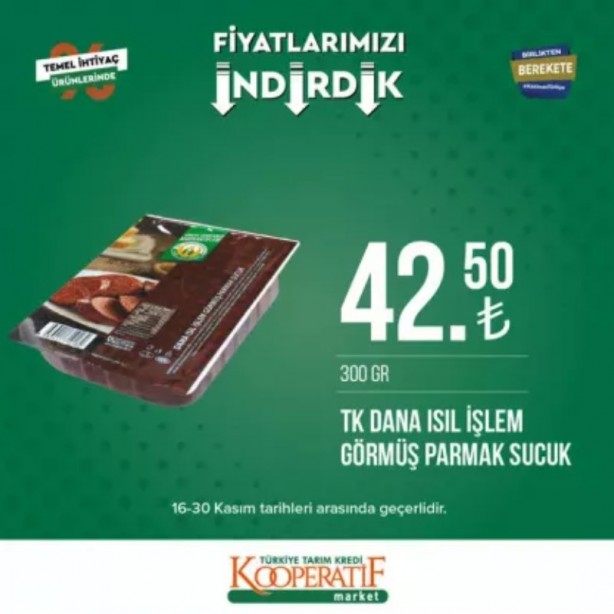Foto - Tarım Kredi Kooperatif Market’te yeni indirimler belli oldu
