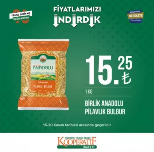 Foto - Tarım Kredi Kooperatif Market’te yeni indirimler belli oldu