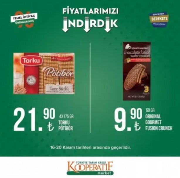 Foto - Tarım Kredi Kooperatif Market’te yeni indirimler belli oldu