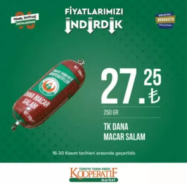 Foto - Tarım Kredi Kooperatif Market’te yeni indirimler belli oldu