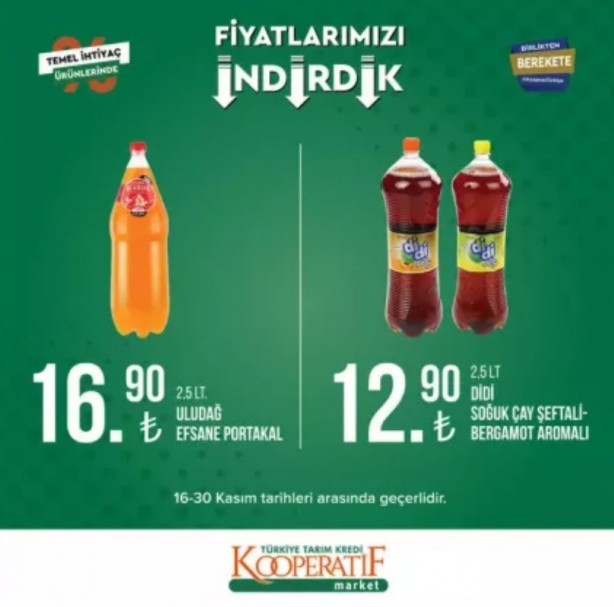 Foto - Tarım Kredi Kooperatif Market’te yeni indirimler belli oldu