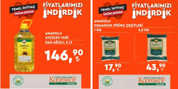 Foto - Tarım Kredi market fiyatları: Tarım Kredi Kooperatif marketlerinde hangi ürünler indirime girdi? fiyat listesi