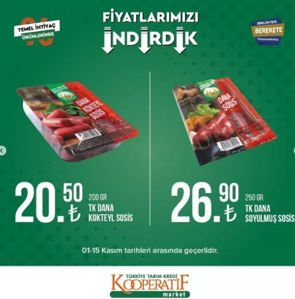 Foto - Tarım Kredi Market yeni listeyi açıkladı! Ayçiçek yağı indirime girdi