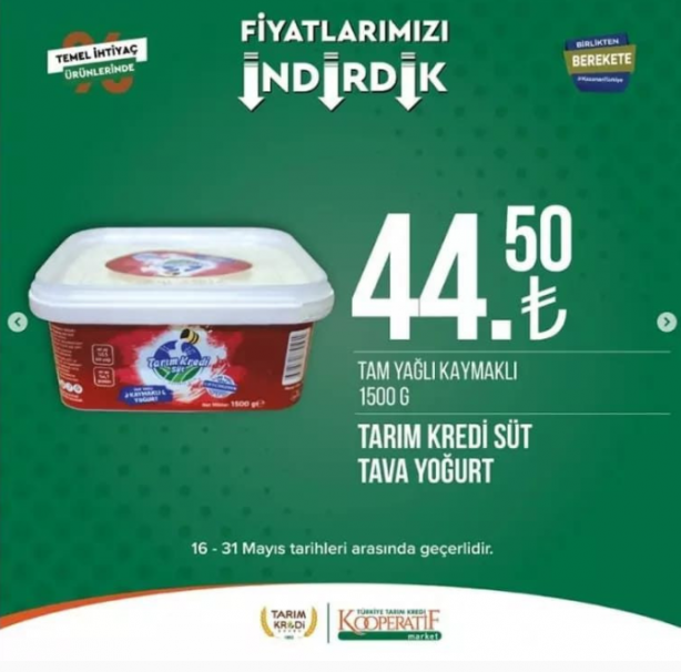 Foto - Tarım kredi marketleri indirimleri paylaştı! Yetişen alıyor