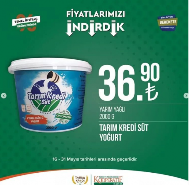 Foto - Tarım kredi marketleri indirimleri paylaştı! Yetişen alıyor