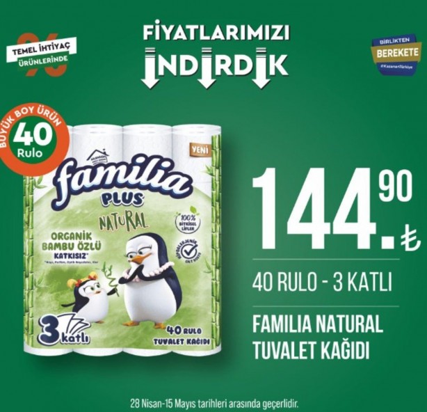 Foto - Tarım Kredi Marketleri yeni indirimlerini Türkiye'ye duyurdu! Tuvalet kağıdı, peynir ve sütün fiyatı düştü