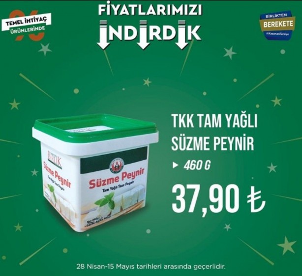 Foto - Tarım Kredi Marketleri yeni indirimlerini Türkiye'ye duyurdu! Tuvalet kağıdı, peynir ve sütün fiyatı düştü