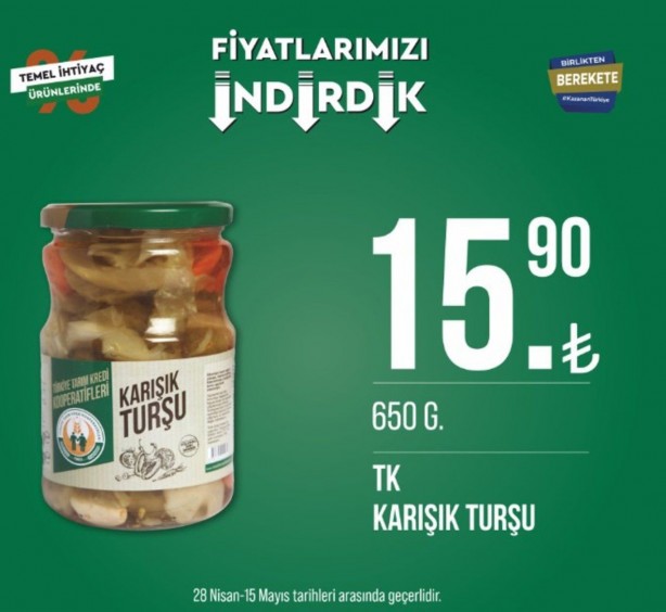 Foto - Tarım Kredi Marketleri yeni indirimlerini Türkiye'ye duyurdu! Tuvalet kağıdı, peynir ve sütün fiyatı düştü