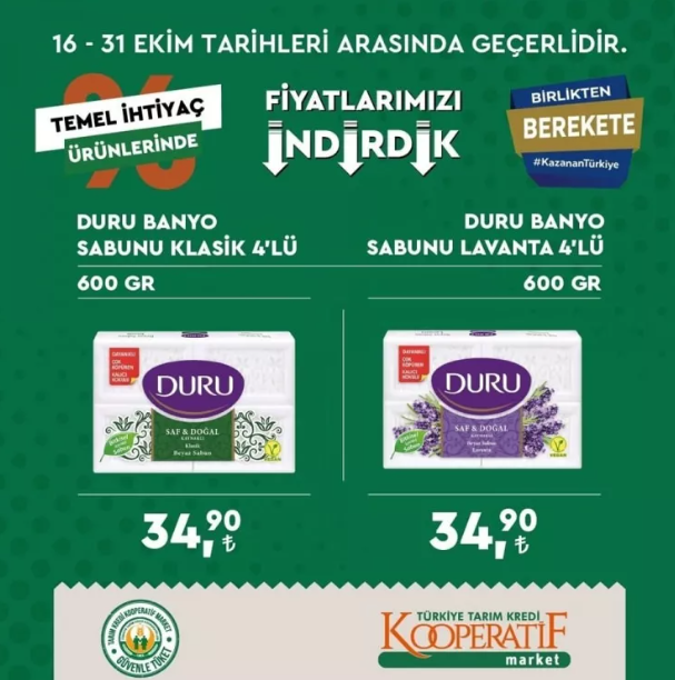Foto - Tarım Kredi marketleri yeni indirimli ürünler listesini yayınladı