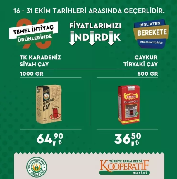 Foto - Tarım Kredi marketleri yeni indirimli ürünler listesini yayınladı