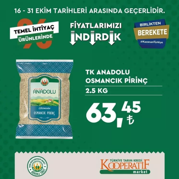 Foto - Tarım Kredi marketleri yeni indirimli ürünler listesini yayınladı